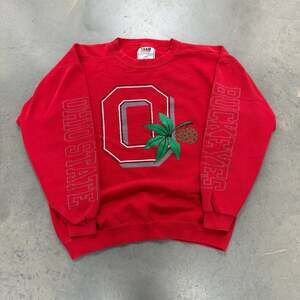 Vintage 90s Ohio State Buckeyes Made in USA Crewneck Sweatshirt Large